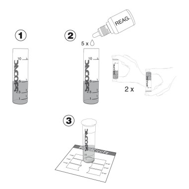 Prodac Test FE - Test per il Controllo del Ferro in Acqua Dolce/Marina - Utile per Circa 63 Test