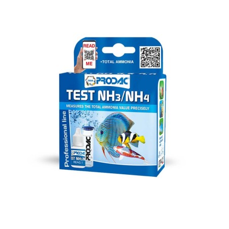 Prodac Test NH3/NH4 - Test per il Controllo dell'ammoniaca e dell'ammonio in Acqua Dolce/Marina - Utile per Circa 90 Test