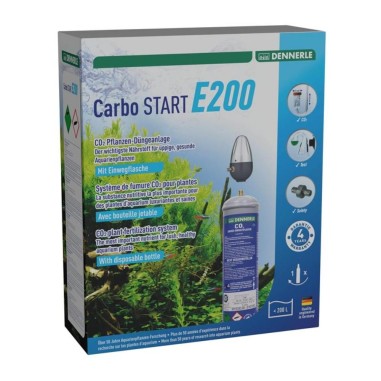 Dennerle 2972 Carbo Start E200 - Impianto CO2 con Bombola non Ricaricabile da 500gr