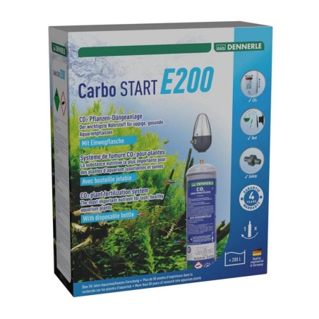 Dennerle 2972 Carbo Start E200 - Impianto CO2 con Bombola non Ricaricabile da 500gr