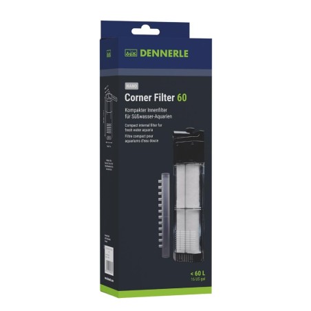 Dennerle 5860 XL - Nano Filtro angolare - Filtro angolare compatto e ad alto rendimento per acquari da 30 a 60 Litri