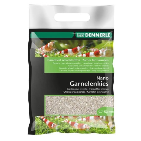 Dennerle Nano Garnelemkies – Ghiaia per gamberetti - Confezione 2 kg Granulometria 07 - 1,2mm