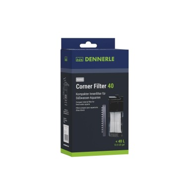 Dennerle 5925 - Nano Filtro angolare - Filtro angolare compatto e ad alto rendimento per mini-acquari