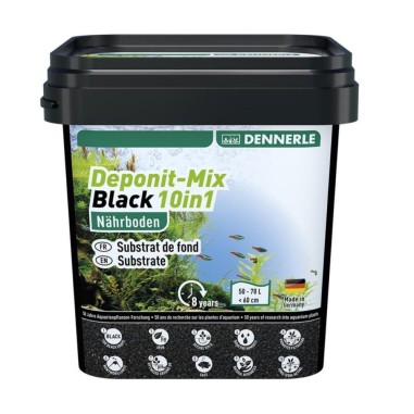 Dennerle Deponit Mix Black 10in1 - fondo fertile per acquari
