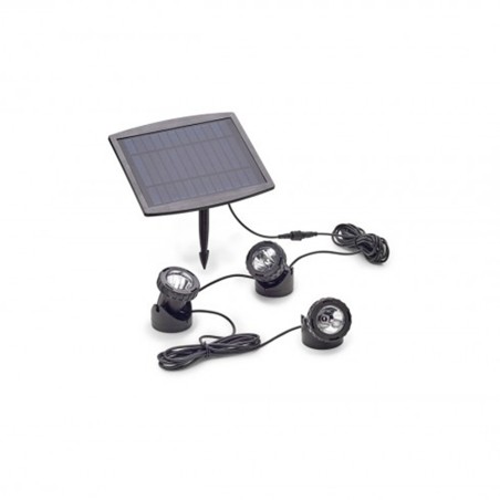 Pontec PondoSolar LED Set 3 - kit di faretti per laghetto ad energia solare