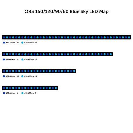 Orphek OR3 150 Sky Blue 75w - plafoniera LED per acquari marini