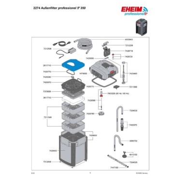 Eheim Professionel 5e Wi-Fi - filtro esterno elettronico con controllo wireless per acquari