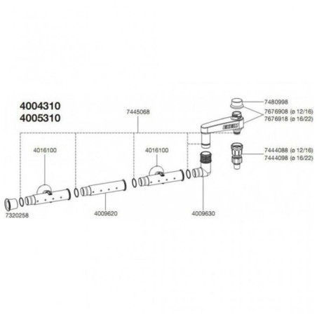 EHEIM 4004310 set di mandata per tubi 12/16 EHEIM 4004310 set di mandata per tubi 12/16