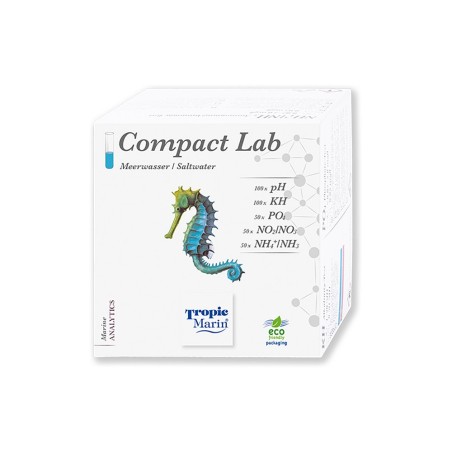 Tropic Marin Compact Lab Test - Set per la misurazione di pH, KH, PO4, NO2, NO3, NH4 in Acqua Dolce e Marina