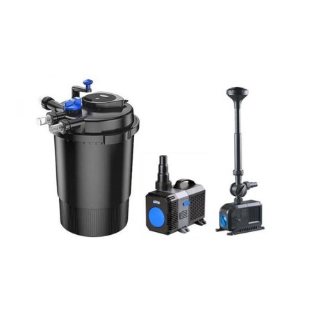 SunSun Kit ECO CPF fino a 15000 litri con filtro pressurizzato, UV-C integrato, pompa a risparmio energetico e giochi d'acqua
