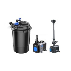 SunSun Kit ECO CPF fino a 20000 litri con filtro pressurizzato, UV-C , pompa a risparmio energetico e giochi d'acqua