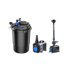SunSun Kit ECO CPF fino a 4000 litri con filtro pressurizzato, UV-C , pompa a risparmio energetico e giochi d'acqua