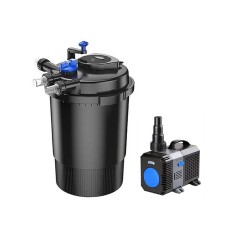 SunSun Kit ECO CPF fino a 4000 litri con filtro pressurizzato, UV-C , pompa a risparmio energetico e giochi d'acqua