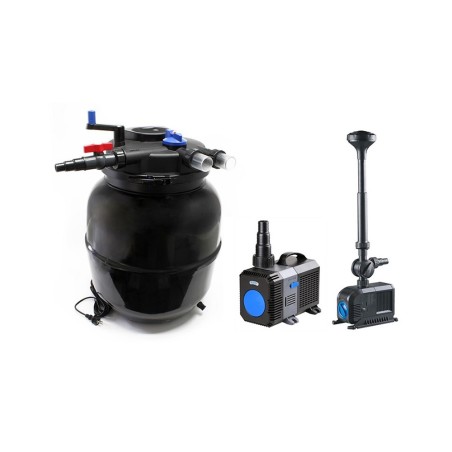 SunSun Kit ECO CPF fino a 40000 litri con filtro pressurizzato, UV-C , pompa a risparmio energetico e giochi d'acqua