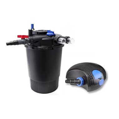 SunSun Kit PRO CPF per laghetti fino a 30000 litri con filtro pressurizzato, UV-C integrato e pompa di risalita professionale