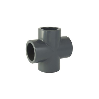 PVC Raccordo a croce ad incolaggio femmina - diametro 50