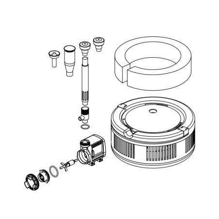 Sicce Ecopond 1 - Filtro Interno per Laghetti Portata 700L/H Prevalenza 120cm Cavo 10 Metri