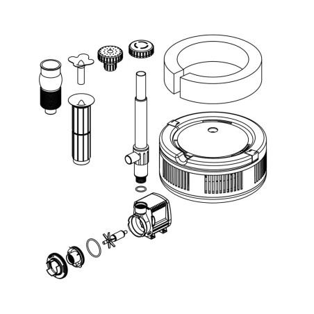 Sicce Ecopond 2 - Filtro Interno per Laghetti Portata 1350L/H Prevalenza 160cm Cavo 10 Metri