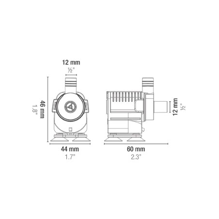 Sicce Syncra Nano - Portata Regolabile max 430 L/H Consumo 2,8watt per Utilizzo Dentro/Fuori dall'acqua Sicce Syncra Nano - Portata Regolabile max 430 L/H Consumo 2,8watt per Utilizzo Dentro/Fuori dall'acqua