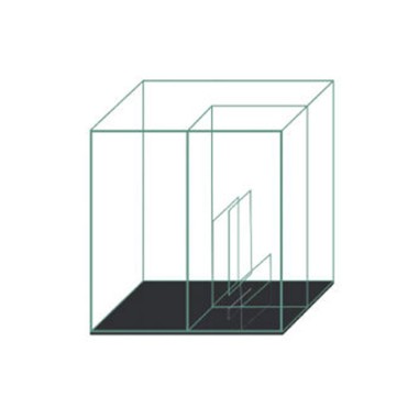 Blau Aquaristic Ready Sump 38 - sump in vetro a scomparti 50L cm38x38x40h