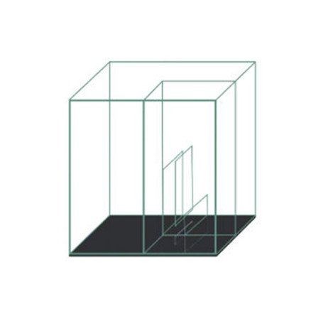 Blau Aquaristic Ready Sump 38 - sump in vetro a scomparti 50L cm38x38x40h