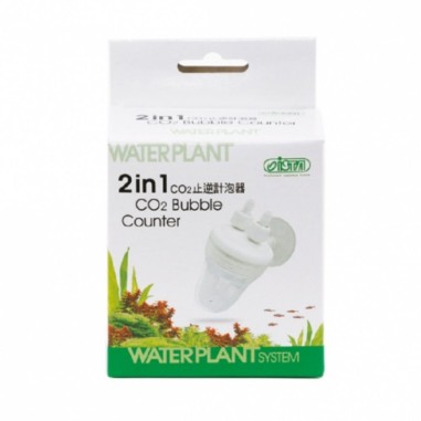 Ista 2 in 1 CO2 Bubble Counter - contabolle di co2 in acrilico con attacco a ventosa e valvola di non ritorno incorporata