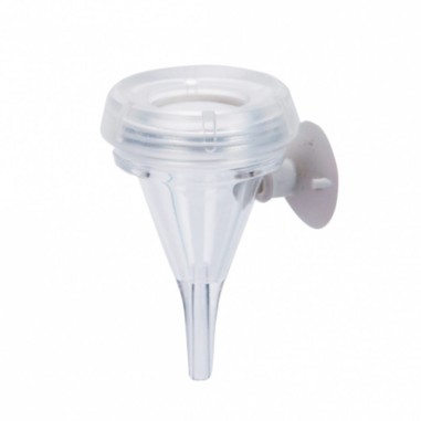 Ista 2 in 1 CO2 Diffuser - diffusore-contabolle conico di co2 in acrilico con attacco a ventosa e fermatubo