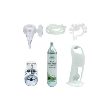 Ista CO2 45gr Cartridge Supply Set - impianto co2 per nano acquari completo di riduttore di pressione diffusore