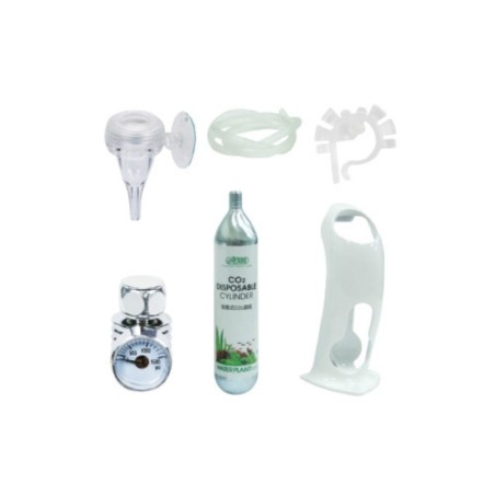 Ista CO2 45gr Cartridge Supply Set - impianto co2 per nano acquari completo di riduttore di pressione diffusore