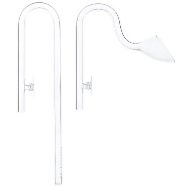 Ista Glass Inflow and Outflow Pipe Set - Set di Mandata e Aspirazione in Vetro