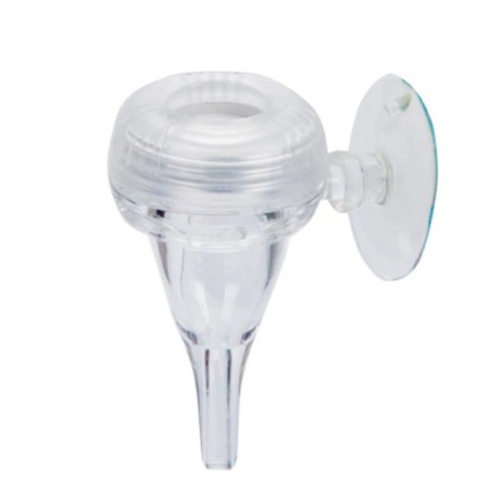 Ista Mini Ceramic CO2 Diffuser Cone - mini diffusore-contabolle conico di co2 in acrilico con attacco a ventosa e fermatubo Ista Mini Ceramic CO2 Diffuser Cone - mini diffusore-contabolle conico di co2 in acrilico con attacco a ventosa e fermatubo