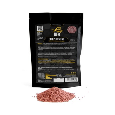 Bea P Adsorb 250ml - resina ceramizzata per l'assorbimento di fosfati e silicati in acqua marina