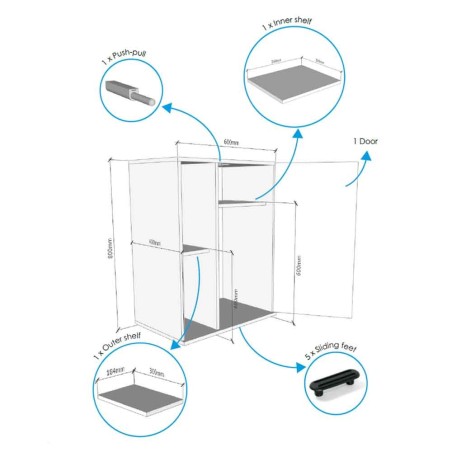 Askoll Opera Stand 110 Nero - supporto per acquario