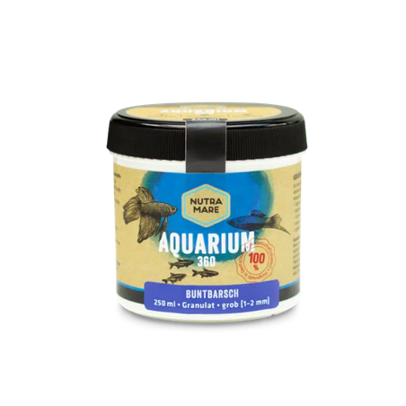 Nutramare Aquarium360 Buntbarsch Ø1-2mm 250ml - granulato Premium per pesci d'acqua dolce