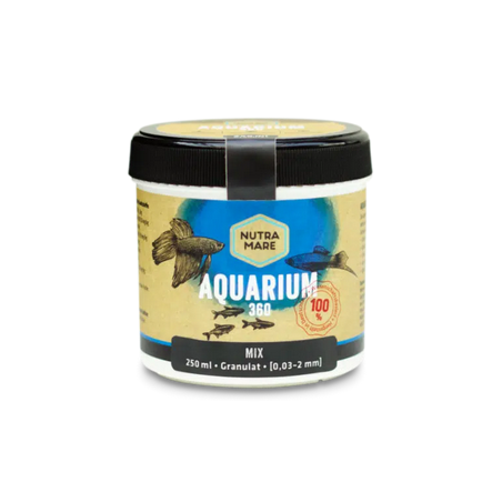 Nutramare Aquarium360 Mix Ø0,03-2mm 250ml - granulato Premium per pesci d'acqua dolce