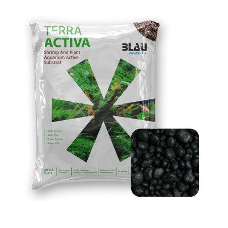 Blau Aquaristic Terra Activa Black Normal 2-4mm 8L - substrato fertile per acquari piantumati