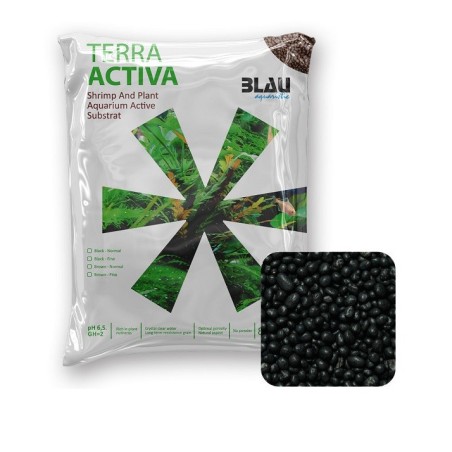 Blau Aquaristic Terra Activa Black Normal 2-4mm 2L - substrato fertile per acquari piantumati