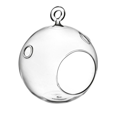Terrario Bottle Garden Sfera forata da appendere per Terrario in vetro cm13x15h