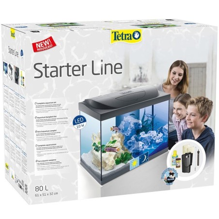 Tetra Starter Line LED 80L cm61x32x51h - acquario completo per un rapido avvio