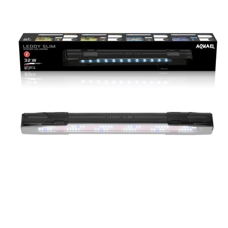 Aquael Leddy Slim Plant 2.0 32W 80-100cm colore nero - plafoniera LED 8000°K per acqua dolce
