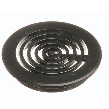Tappo Circolare Grigliato Nero per la Protezione degli Sarichi - Diametro 40mm