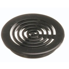 Tappo Circolare Grigliato Nero per la Protezione degli Sarichi - Diametro 50mm