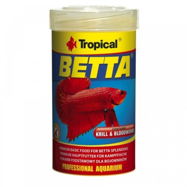 Tropical Betta mangime di base per Betta splendens contenente Krill e larve di Chironomus