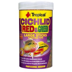 Tropical Cichlid Red & Green Large Sticks - stick con astaxantina e spirulina per Ciclidi di taglia grande