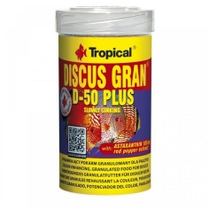 Tropical Discus Gran D-50 Plus - mangime granulare con astaxantina che intensifica i colori dei Discus