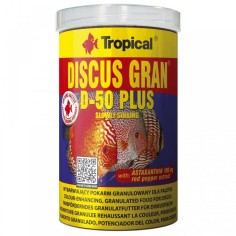 Tropical Discus Gran D-50 Plus - mangime granulare con astaxantina che intensifica i colori dei Discus