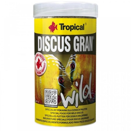 Tropical Discus Gran Wild - mangime granulare con astaxantina che intensifica i colori dei Discus