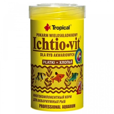 Tropical Ichtio-vit Flakes - mangime di base in scaglie, ricco di ingredienti