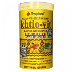Tropical Ichtio-vit Flakes - mangime di base in scaglie, ricco di ingredienti