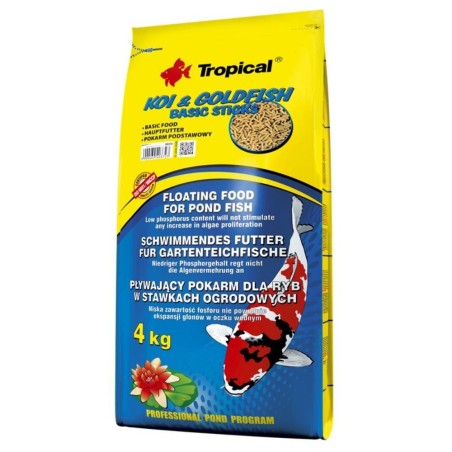 Tropical Koi Gold Fish Basic Sticks - stick galleggianti per pesci da laghetto